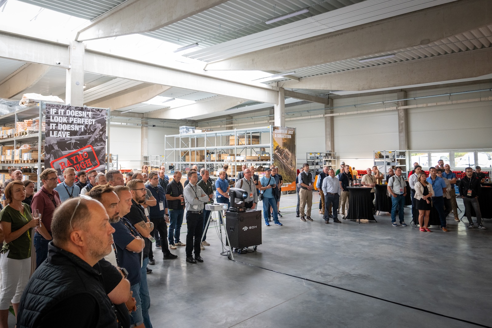 Wide view of distributors gathered in the new hall for the presentation