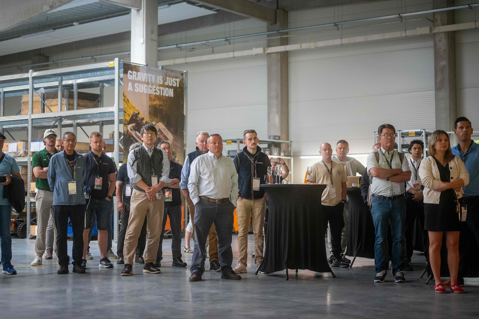 Group of distributors listening to the presentation in the new hall