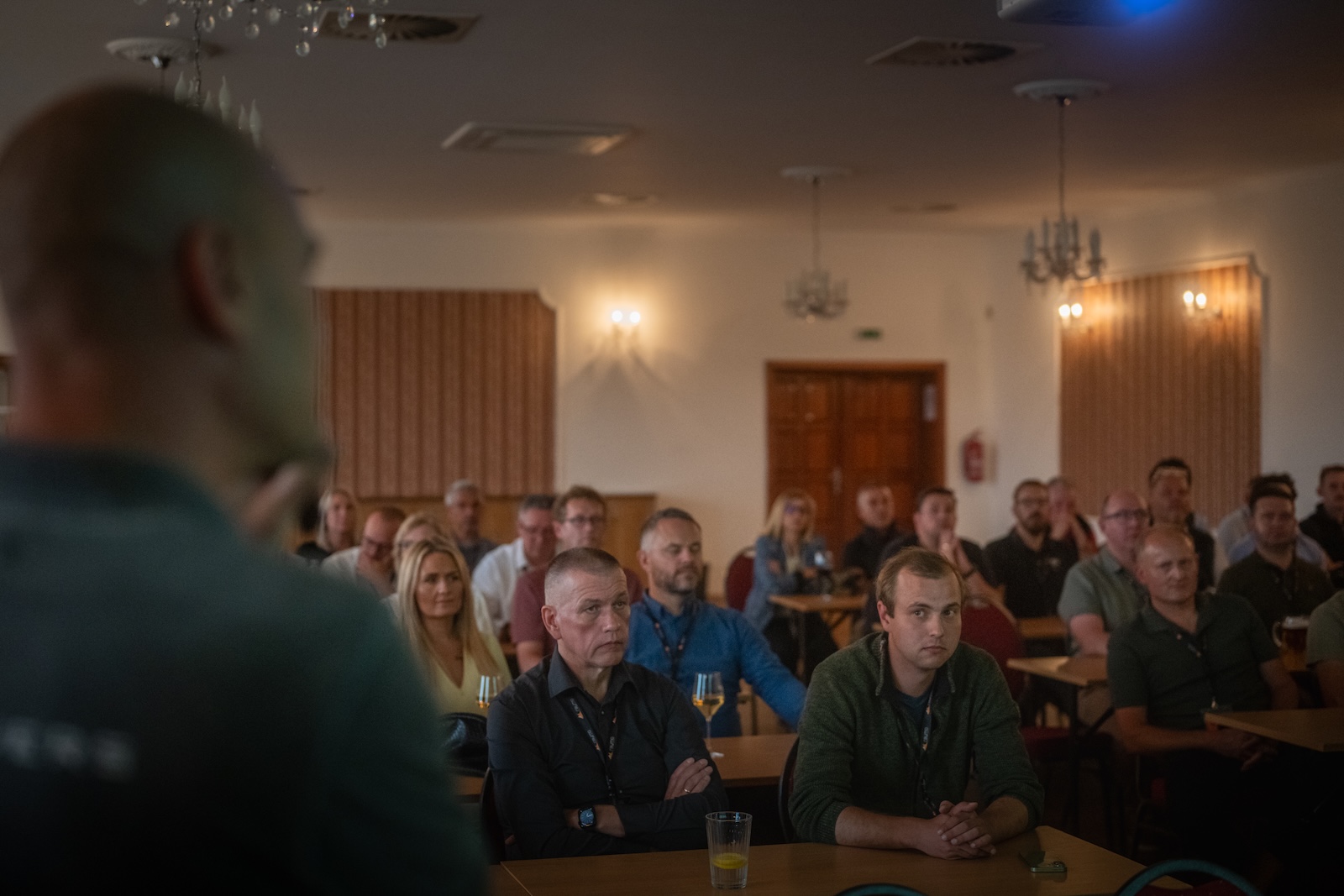 Audience listening to a speaker in the hotel conference room