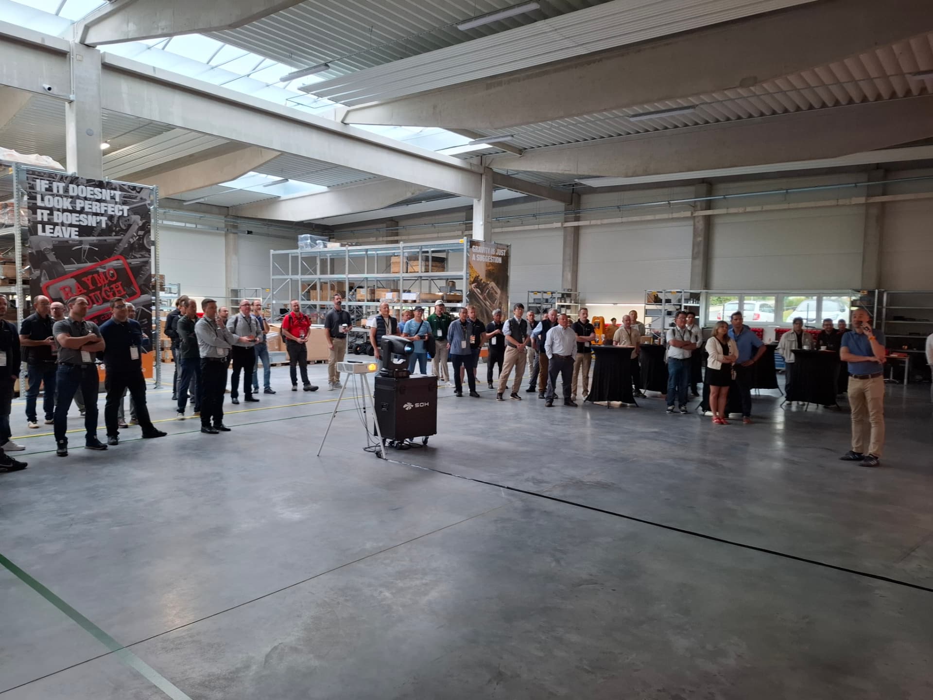 Distributors gathered in the new production hall