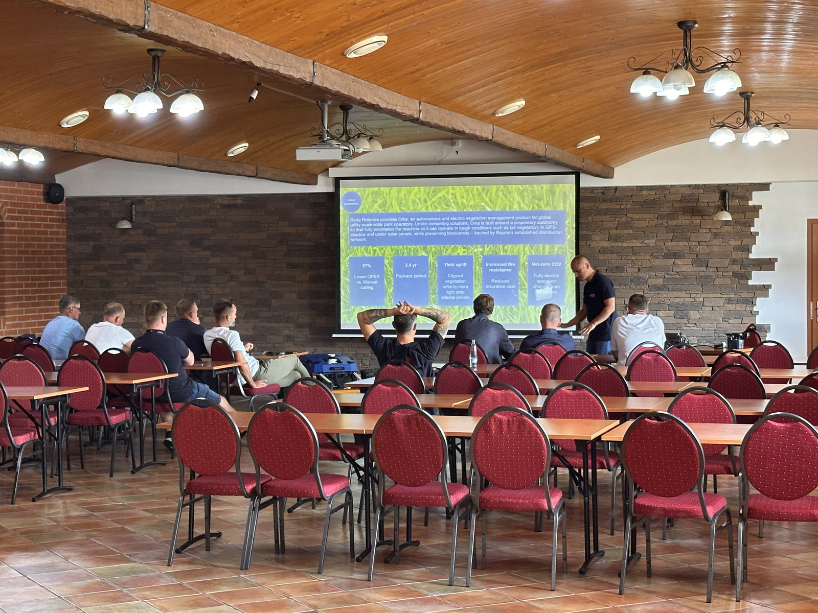 Product presentation in the hotel conference room